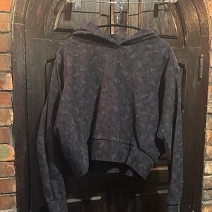 Athleta lululemon Black Blue Camouflage Hoodie scuba (ish)